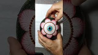 Beautiful flower evil eyefinishing with tiny crystals [upl. by Moorish]