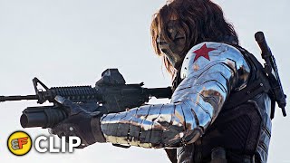 Highway Chase Scene  Captain America The Winter Soldier 2014 Movie Clip HD 4K [upl. by Haakon]