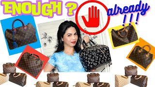 LOUIS VUITTON SPEEDY COLLECTION ENOUGH IS ENOUGH ALREADY REVIEWPART 2 [upl. by Bacchus]