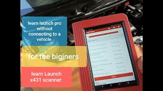 Launch x431 pro scanner for biginers  demo vehicle program in launch scanner for learn car scanning [upl. by Millard]