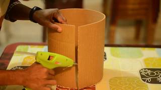 DIY round box made with Cardboard Cardboard Craft [upl. by Joris]