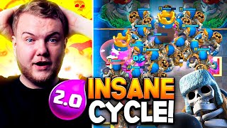 20 ELIXIR FASTEST GIANT SKELETON CYCLE DECK IN CLASH ROYALE [upl. by Lesley]