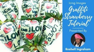 How to Decorate Chocolate Covered Strawberries with a Printed FlexFrost Sheet [upl. by Dosi]