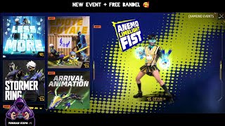 Anemo Limelight Fist Event FREE FIRE 🥰  Free Bundle [upl. by Aikahc]