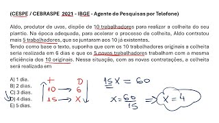 Regra de Três – Matemática CESPE – Concurso Público [upl. by Hayashi799]