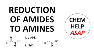 amide reduction amp amine synthesis [upl. by Atiluj]