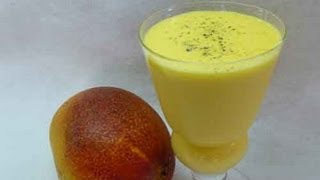 Mango Lassi  Mango Flavored Yogurt Drink Indian Recipe  Show Me The Curry [upl. by Ziana]