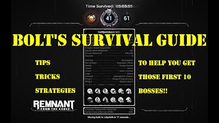 Remnant from the Ashes Survival mode guide  Tips to help you beat those 1st 10 bosses [upl. by Zel283]