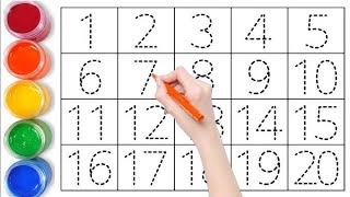 Learn counting the numbers 1 to 20  123 counting numbers in English abcd1 to 100 [upl. by Spring884]