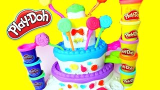 PASTEL DE PLASTILINA PLAY DOH Play Doh Cake PlaysetMundodejuguetes [upl. by Aecila]