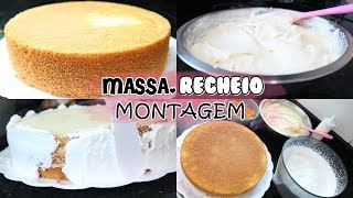 BOLO DE ANIVERSÁRIO SIMPLES E FÁCIL 🎂 Receita Completa Passo a Passo [upl. by Genisia]