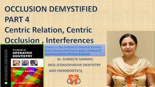 Dental Occlusion 4 Centric occlusion Centric relation and Interferences [upl. by Petulah]