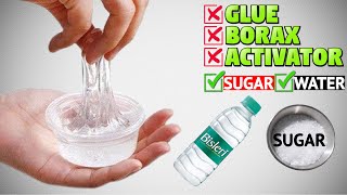 WATER AND SUGAR SLIMEHOW TO MAKE WATER AND SUGAR SLIME WITHOUT GLUE BORAXSLIME MAKING AT HOME EASY [upl. by Atinhoj691]