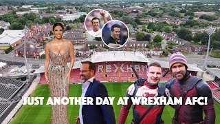 Wrexham AFC Welcomes Another Celebrity as DeadPool statue unveiled by Ryan Reynolds [upl. by Bucher]