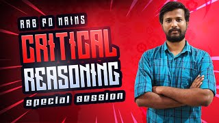 RRB PO MAINS  CRITICAL REASONING SPECIAL  MR ABITH [upl. by Ahseinar]