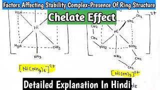 Chelate Effect  Factors Affecting Stability ComplexPresence Of Ring Structure  MScExam Notes [upl. by Isidoro893]