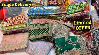 Charminar Work Sarees Single Delivery Banrasi Silk Sarees Online Shopping Hyderabad [upl. by Nekcarb393]