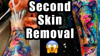 Oww 🤕 Second Skin Removal Tattoo Aftercare Best Method [upl. by Juline]