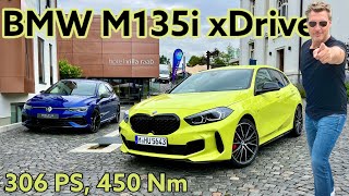 BMW M135i xDrive 306 PS Hot Hatch als Alternative zu VW Golf R und Audi S3 Test  Review  2022 [upl. by Enelear]