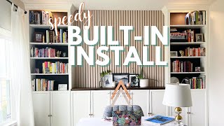 How to Create Builtin Bookshelves from IKEA Billy Shelves Speedy DIY [upl. by Dannon]