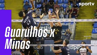 GUARULHOS 3 X 1 MINAS  MELHORES MOMENTOS  SUPERLIGA MASCULINA DE VÔLEI 202223  sportv [upl. by Radley]