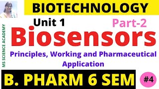 BiosensorPrincipleWorkingApplication in PharmacyBiotechnologyUnit1 B Pharm 6 SemLect4Part2 [upl. by Jochebed]