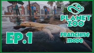 PLANET ZOO FRANCHISE MODEEP1 A beautiful beginning [upl. by Cirilla]