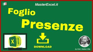 MasterExcelit  Foglio Presenze Excel Download Gratis  Presenze Mensili dei Dipendenti [upl. by Rodgiva]