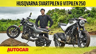 Husqvarna Svartpilen 250 amp Vitpilen 250 review The sweet duo from Sweden First Ride Autocar India [upl. by Eicul241]