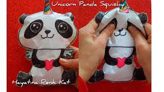 Unicorn Panda Sukuşi Yapımı 🐼🦄🎈Kağıttan Squishy Yapımı ❤🐼🦄Çok Kolay ve Eğlenceli 🎈🥰🐼🦄😍 [upl. by Sungam]