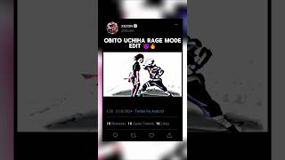 Obito Uchiha Rage Mode Edit 😈🔥 shorts viral anime trending [upl. by Rains]