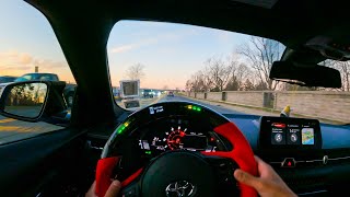 Mk5 Toyota Supra POV Drive 3D Audio 4K [upl. by Enyrat]