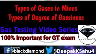 Gases found in mines  Types of degree of gassiness  100 GT exam me aane wale sawal [upl. by Oenire]