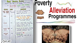 Poverty alleviation Programmes  Indian Economy  Handwritten notes  Lec45  An Aspirant [upl. by Lorolla]