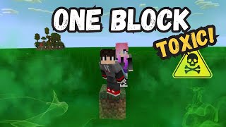 Minecraft ONE BLOCK but the World is TOXIC 1 [upl. by Randolf9]