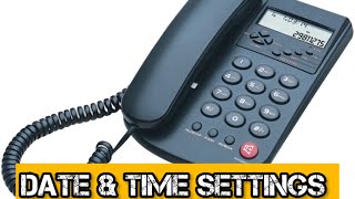 Beetel P68 Landline Telephone  How To Program Date and Time Settings [upl. by Ledniahs]