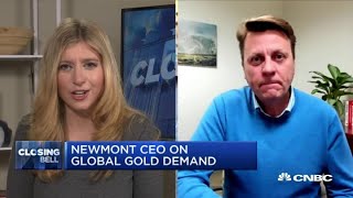 Investors are betting on gold as uncertainty in markets continues Newmont CEO [upl. by Ollehto]