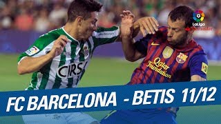 Resumen de FC Barcelona vs Real Betis 42 20112012 [upl. by Alana625]