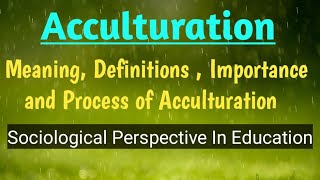 Acculturation Meaning Definitions Importance and Process [upl. by Adnaloj]