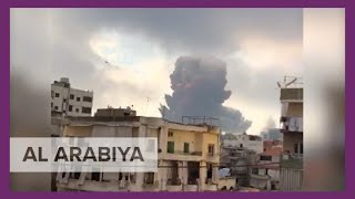 Compilation of videos show moment explosions rip at Beirut port [upl. by Hakkeber]