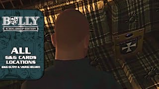 Bully SE 100 Walkthrough  All GampG Cards Locations GampG Outfit amp Viking Helmet [upl. by Coshow]