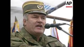 Bosnia  Gen Ratko Mladic Addresses Troops [upl. by Adliwa]