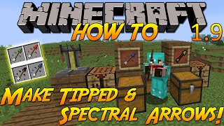 Minecraft 19  How To Craft Tipped amp Spectral Arrows amp What They Do [upl. by Bussy143]