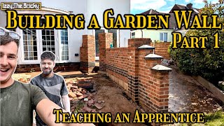 Garden Wall  Footings amp Construction Part 1 amp Teaching a subscriber [upl. by Naida]