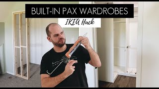 Small Closet Makeover  How To Make a PAX Wardrobe Look Built In [upl. by Azeria]