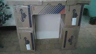 COMO HACER UNA CHIMENEA CON CAJAS DE CARTON [upl. by Randolf]