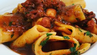 Paccheri al Ragu di polpo [upl. by Attoynek]