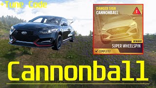 Cannonball Danger Sign 190m Hyundai B700  Tune Code  Forza Horizon 5 [upl. by Millan]