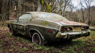 ABANDONED Dodge Challenger Rescued After 35 Years [upl. by Sokem697]