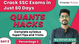 Quants  SSC Exams  60 Days Challenge  Expert Tips and Tricks  Day 2  Girish Arya [upl. by Asim]